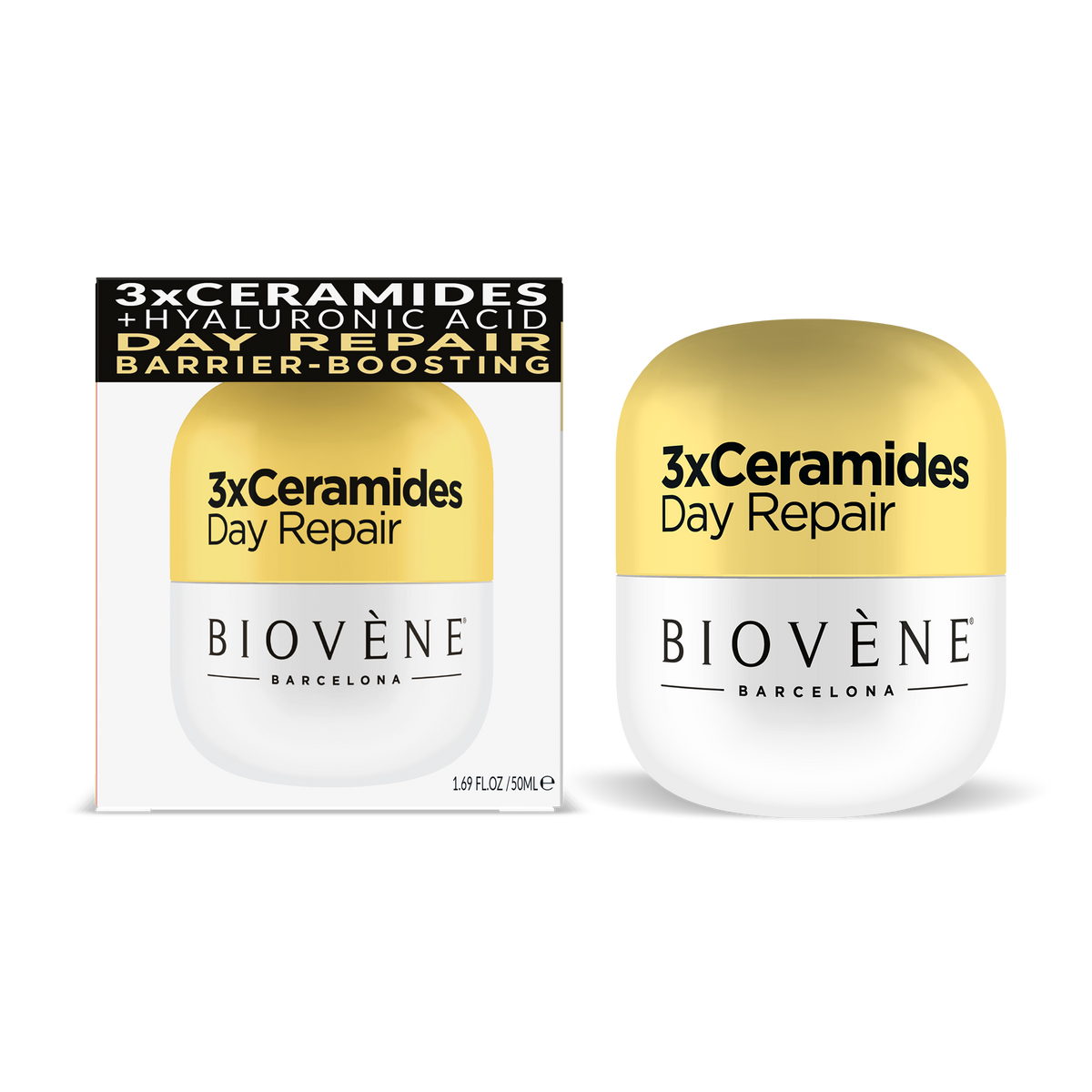 3X CERAMIDES DAY REPAIR Barrier-Boosting Moisturizer with Extra-Hydrating HA, Ceramides, CICA & Organic Banana
