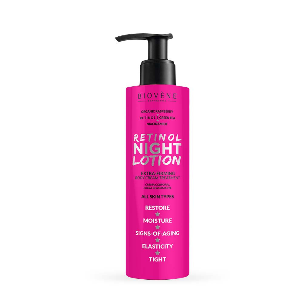 RETINOL NIGHT LOTION Extra-Firming Organic Raspberry Body Cream