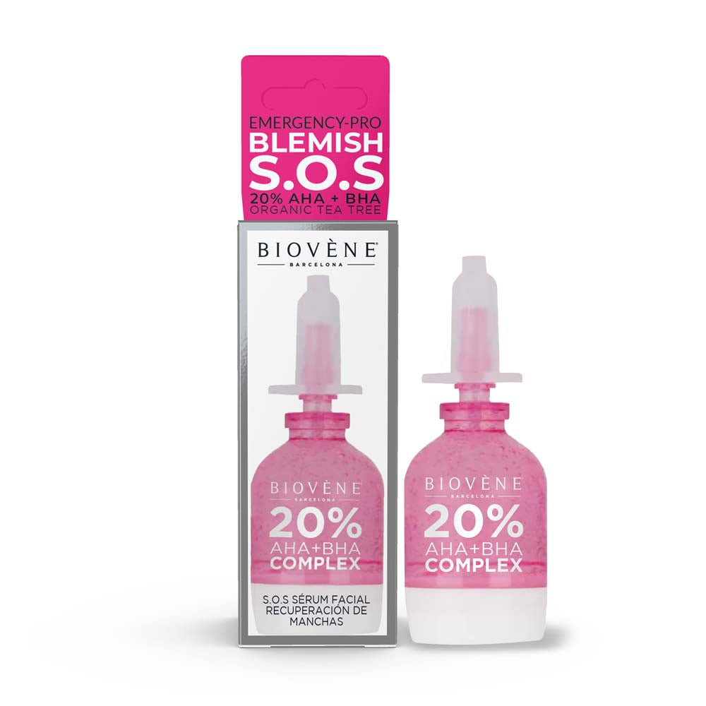 BLEMISH S.O.S Emergency-Pro 20% AHA & BHA + Organic Tea Tree Facial Serum Treatment