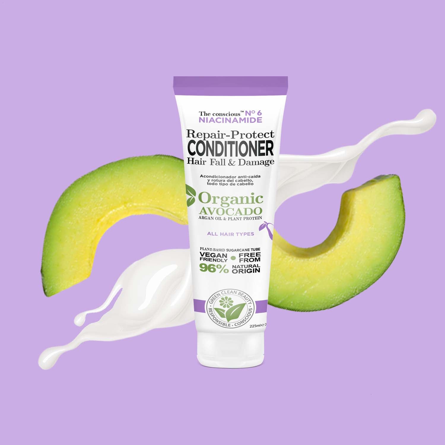 The conscious™ Niacinamide Repair-Protect Conditioner Hair Fall &amp; Damage Organic Avocado