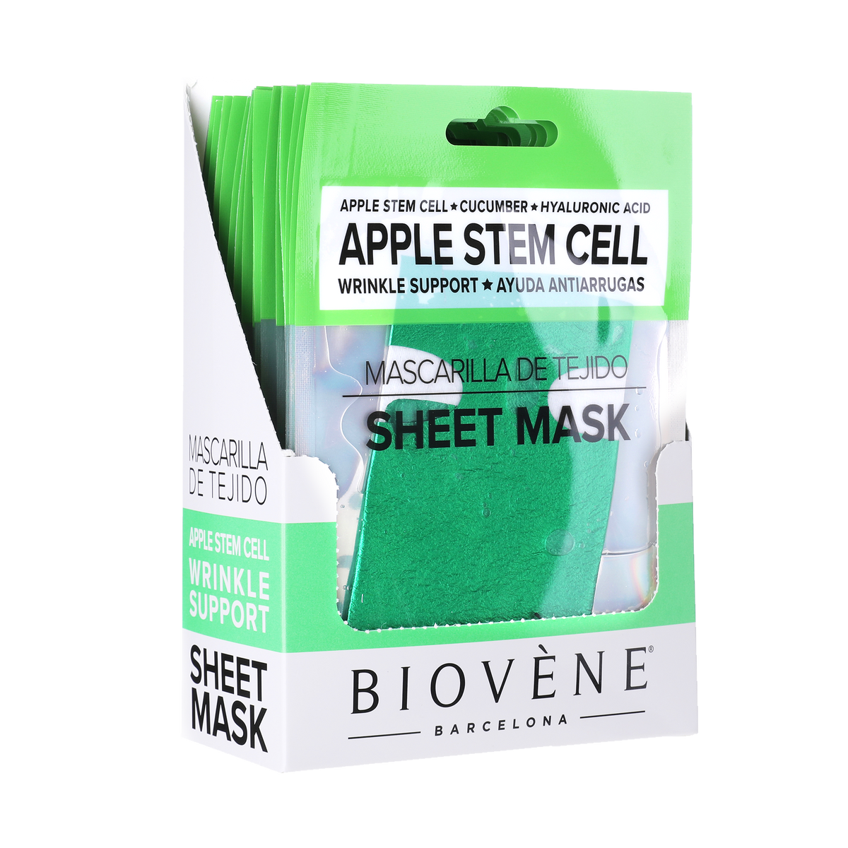 APPLE STEM CELL Wrinkle-Support Glam Sheet Mask with Cucumber and Hyaluronic Acid