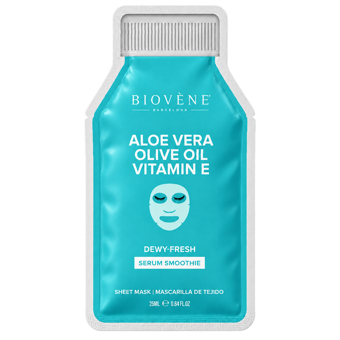 ALOE VERA + VITAMIN E DEWY-FRESH! Smoothie Serum Sheet Mask with nourishing Vitamin E, Aloe Vera &amp; Olive Oil