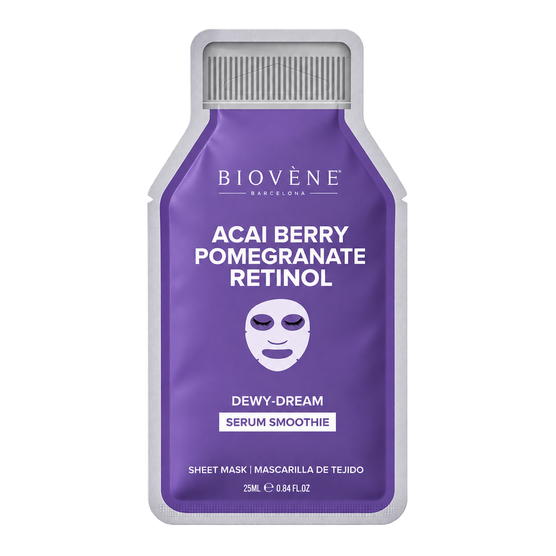 ACAI + RETINOL DEWY-DREAM! Smoothie Serum Sheet Mask with anti-aging Retinol, Acai and Pomegranate