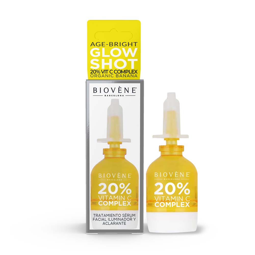 GLOW SHOT Age-Bright 20% VIT C + Organic Banana Facial Serum Treatment