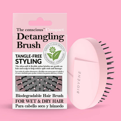 The conscious™ Compact Detangling Brush, Biodegradable