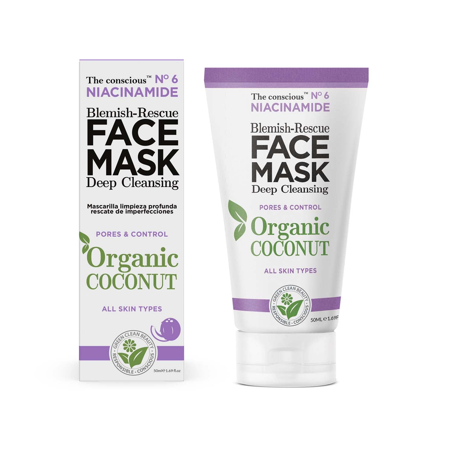 The conscious™ Niacinamide Blemish-Rescue Face Mask Organic Coconut