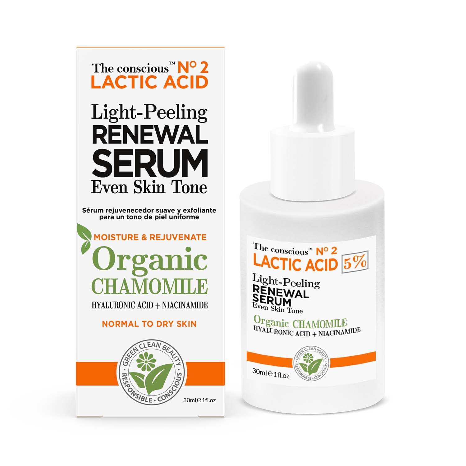 The conscious™ Lactic Acid Light Peeling Renewal Serum Organic Chamomile