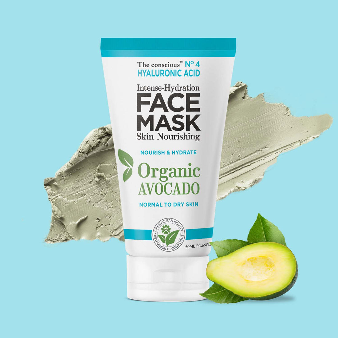 The conscious™ Hyaluronic Acid Intense-Hydration Face Mask Organic Avocado
