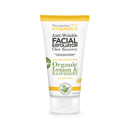 The conscious™ Vitamin C Anti-Wrinkle Facial Exfoliator Organic Lemon &amp; Raspberry