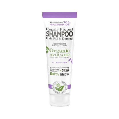 The conscious™ Niacinamide Repair-Protect Shampoo Hair Fall &amp; Damage Organic Avocado